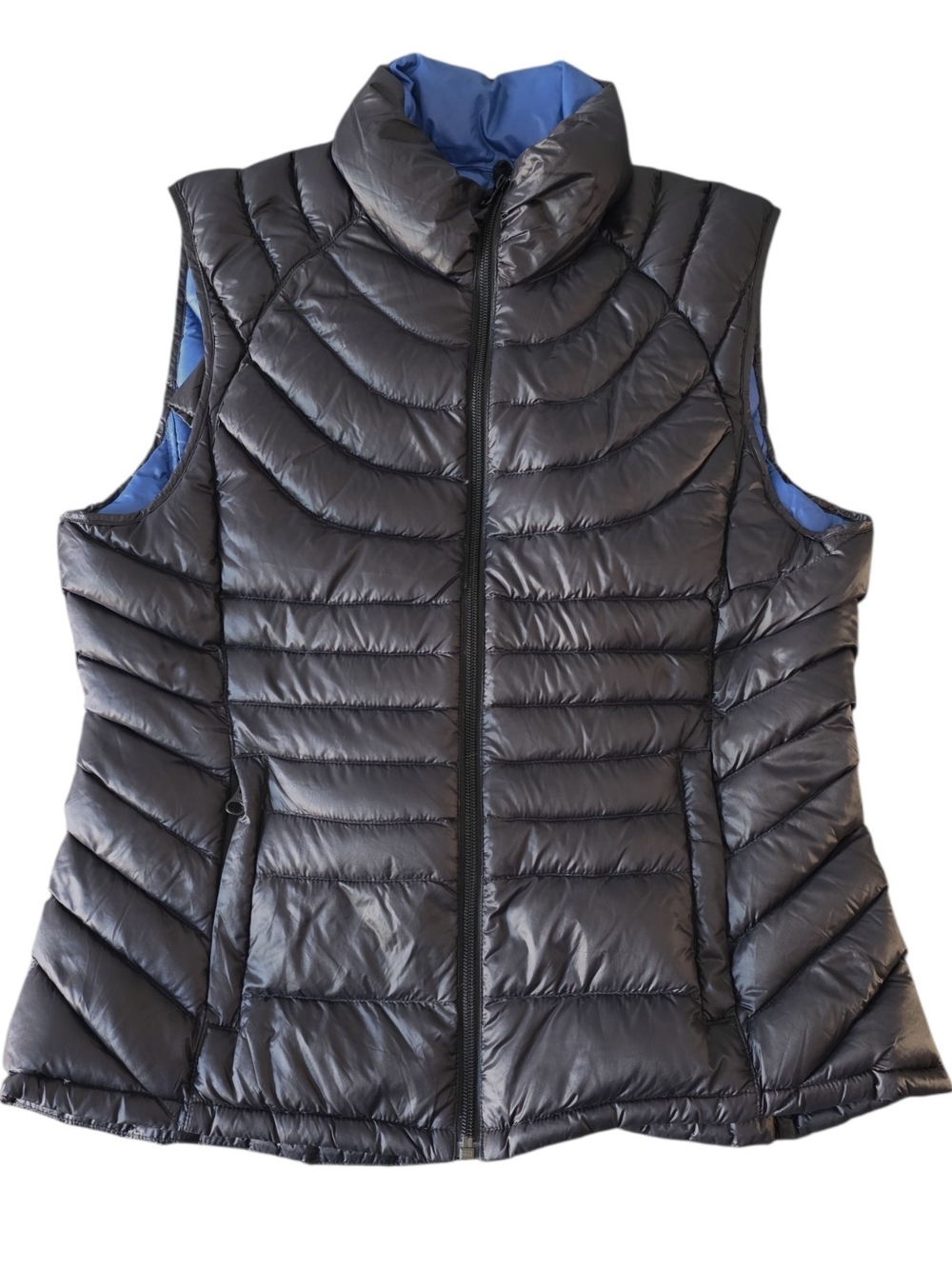 Bernardo 90% Goosedown Puffer Vest Black Blue Women’s M